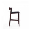 Klismos Mid-Century Modern Wood Upholstered Counter Stool in Black - Set of 2 | Tabouret de comptoir en bois rembourre style Klismos mi-siecle moderne noir - Lot de 2