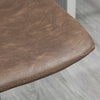HOMCOM 2pc Adjustable Counter Height Bar Stools Kitchen Counter Stool Brown