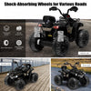 Costway 12v Kids Ride On Atv Electric 4-wheeler Quad 2 Speeds W/ Mp3 & Headlights Black