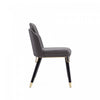 Estelle Modern Vegan Leather Wood Dining Chair in Graphite - Set of 2 | Chaise de salle a manger moderne Estelle en cuir vegetalien et bois, graphite - Lot de 2