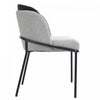 Olivia Set of 6 Modern Dining Chair with Slanted Legs and Adjustable Feet,Black&Gray | Olivia Ensemble de 6 chaises de salle a manger modernes avec pieds inclines et pieds reglables, noir et gris