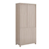 Jodie Mid-Century Modern 31" Bookcase Cabinet in Whitewashed Oak (6-Shelf) - Set of 3 | Ensemble de 3 bibliotheques-armoires Jodie style mi-siecle moderne 79 cm en chene blanchi (6 etageres)