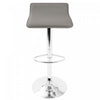 LumiSource Ale Grey Fabric Contemporary Adjustable Height Barstool with Swivel - Set of 2|Tabouret pivotant contemporain Ale à hauteur réglable en tissu gris - ensemble de 2