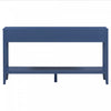 Emma 59.1'' Farmhouse Entryway Table with Drawers and Open Shelf,Blue Sofa Table  | Table d'entree Emma 59,1'' de style ferme avec tiroirs et etagere ouverte, bleue