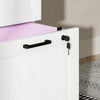 HOMCOM 3 Drawer File Cabinet with Lock Filing Cabinet for A4 Letter White