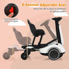 Costway 6v Kids Ride On Drift Car Electric Drifting Go Kart For Kids With 360° Spin White