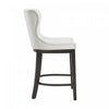 Blair Modern Wood Upholstered Counter Stool in White - Set of 3 Bar Stool | Tabouret de comptoir Blair moderne en bois et tissu blanc - Lot de 3