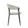 Belle Modern Metal Upholstered Dining Chair in Oatmeal | Chaise de salle a manger moderne en metal Belle, rembourree, coloris flocon d’avoine