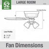 Builder Low Profile Ceiling Fan with Light Fixture - Grey | Ventilateur de plafond à profil bas du constructeur avec luminaire - Gris