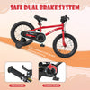 Costway 16-inch Kid's Bike For 4-7 Years Old With Adjustable Saddle & Anti-slip Handlebar Red