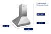 Hauslane 30" Wall Mount Stainless Steel Range Hood - WM-530SS-30P|Hotte de cuisinière murale Hauslane de 30 po en acier inoxydable - WM-530SS-30P