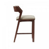 Patricia Modern Wood Upholstered Counter Stool in Linen Bar Stool | Tabouret de comptoir moderne Patricia en bois avec revetement en lin