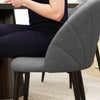 HOMCOM Dining Chairs Set of 4 Kitchen Chairs with Metal Legs Charcoal Grey