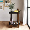 Umbra Modern Bellwood Steel Bar & Storage Cart - Black and Walnut|Chariot-bar et de rangement moderne Bellwood de Umbra en acier - noir et noyer