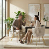 HOMCOM Dining Chairs Set of 2, Velvet Upholstered Kitchen Chairs, Cream