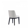 Gansevoort Modern Wood Vegan Leather Dining Chair in Light Gray - Set of 4 | Chaise de salle a manger Gansevoort en bois moderne et cuir vegetalien, gris clair - Lot de 4