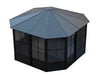 Florence Solarium 12x12 Metal Roof In Black