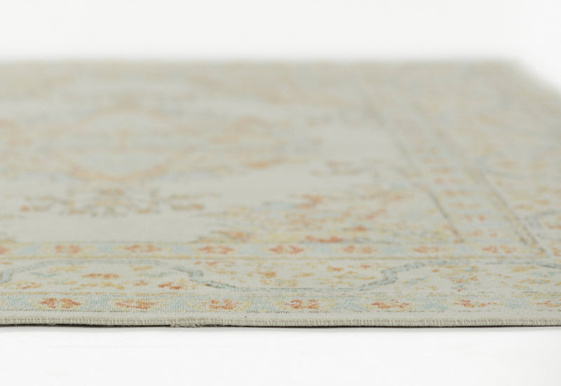 Esme Traditional 6'7\" x 9'6\" Area Rug in Ivory Indoor Area Rug