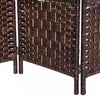 Homcom Double Hinged Woven Wicker Room Divider And Privacy Screens|Homcom Separateur De Piece En Osier Tisse A 4 Panneaux 6ft