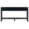 Emma 59.1'' Farmhouse Entryway Table with Drawers and Open Shelf,Black Sofa Table  | Table d'entree Emma 59,1'' de style ferme avec tiroirs et etagere ouverte, noire