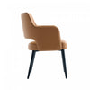 Tremont Modern Metal Vegan Leather Armchair in Saddle | Fauteuil moderne Tremont en metal et cuir vegetalien couleur selle