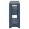 Ava 62.2'' Large Entryway Table with Drawers and Open Shelves,Navy Blue Sofa Table  | Table d'entree Ava 62,2'' avec tiroirs et etageres ouvertes, bleu marine