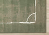Florence Green Brown White Soccer Field Rug, 7'9" x 10'6" Indoor Area Rug | Tapis Florence de terrain de football vert, marron et blanc, 7'9" x 10'6"