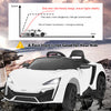 Costway 12v Kids Ride On Car 2.4g Rc Electric Vehicle W/ Lights Mp3 Openable Doors White