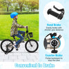 Costway 16" Kid's Bike With Training Wheels Adjustable Handlebar & Seat Handbrake Black
