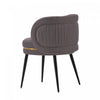 Kaya Modern Wood Velvet Dining Chair in Gray - Set of 2 | Chaise de salle a manger moderne en bois et velours Kaya gris - Lot de 2