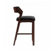 Patricia Modern Wood Upholstered Barstool in Black - Set of 3 | Tabouret de bar moderne Patricia en bois et tissu noir - Lot de 3