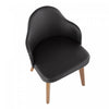 LumiSource Ahoy Faux Leather Mid-Century Dining Chair - Walnut/Black|Chaise de salle à manger de style du milieu du 20e siècle Ahoy en similicuir - noyer et noir