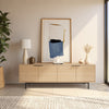 Nordika Hamilton 70" TV Stand with 4 Storage Cabinets - Natural Blonde Oak | Meuble pour téléviseur Hamilton de Nordika de 70 po avec 4 armoires de rangement - chêne blond naturel