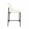 Loft Contemporary Vegan Leather Metal Counter Stool in Ivory - Set of 2 | Tabouret de comptoir contemporain Loft en cuir vegetalien et metal, ivoire - Lot de 2