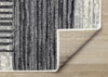 Forte White Grey Black Modern Striped Patches Area Rug - 5'3" x 7'5"|Carpette Forte blanche, grise et noire à motif de taches rayées modernes - 5 pi 3 po x 7 pi 5 po