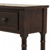 Phyllis Solid Wood Console Table With Drawers And Bottom Shelf - Espresso | Table Console Phyllis En Bois Massif Avec Tiroirs Et Etagere Inferieure - Espresso