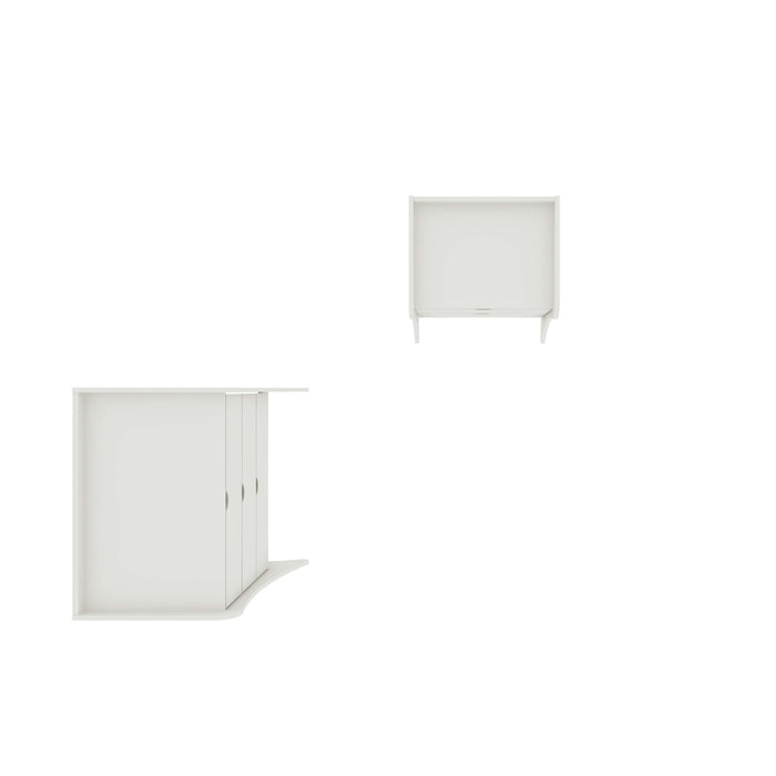 Coney Mid-Century Modern 2-Piece Dresser Set in White