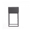 Embassy Mid-Century Modern Metal Upholstered Barstool in Gray - Set of 3 | Tabouret de bar Embassy style milieu du siecle en metal et tissu gris - Lot de 3