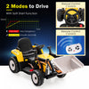 Costway Kids Ride On Excavator Digger 12v Electric Tractor Rc W/ Digging Bucket Yellow