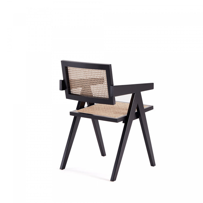 Hamlet Industry Chic Wood Armchair in Black and Natural - Set of 2 Dining Chair