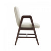 Stella Modern Wood Velvet Armchair in Cream | Fauteuil moderne en bois et velours Stella, coloris creme