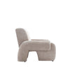 Verandah Mid-Century Modern Chenille Lounge Chair in Beige | Fauteuil lounge en chenille beige Verandah style mid-century modern