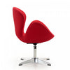 Raspberry Modern Upholstered Swivel Lounge Chair in Red - Set of 2 Accent Chair | Fauteuil lounge pivotant moderne en tissu Raspberry rouge - Lot de 2