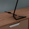 23" Black Angular Base Table with Conical Shade | Lampe de table noire de 23 po à base angulaire avec abat-jour conique