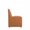 Anna Square Modern Vegan Leather Dining Chair in Saddle Brown - Set of 2 | Chaise de salle a manger moderne en cuir vegetalien Anna Square, couleur brun selle - Lot de 2