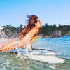 Costway 37" Lightweight Body Board With Eps Core Xpe Deck Hdpe Bottom Crescent Tail Blue
