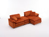 Liam 84.6" Comfortable Cloud Modular Sofa with Corduroy Upholstered,Orange  | Liam Canape modulaire confortable Cloud 84,6" avec revetement en velours cotele, Orange