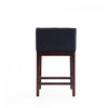 Kingsley Mid-Century Modern Wood Upholstered Counter Stool in Black - Set of 2 | Tabouret de comptoir Kingsley style milieu du siecle en bois et tissu, noir – Lot de 2