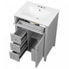 Scott 24" Bathroom Vanity with Ceramic Sink and Rubberwood Legs, Grey | Scott Meuble-lavabo de 24" avec vasque en ceramique et pieds en bois caoutchouc, Gris