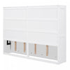 Evelyn Space-Saving Murphy Wall Bed with Foldable Cabinet Design,Full Bed,White | Evelyn Lit mural escamotable gain de place Murphy avec design d’armoire pliable, lit Full, blanc